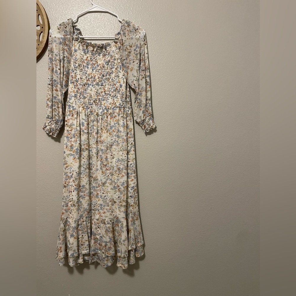 Long multicolor little house on the prairie dress